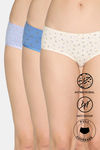 Zivame Regular Rise Full Coverage Hipster Panty (Pack of 3) - Multicolor — thumbnail 1